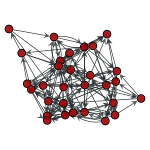 The Graph is generated with 30 nodes and a poisson distribution with lambda(5,5) It follows the <a href=